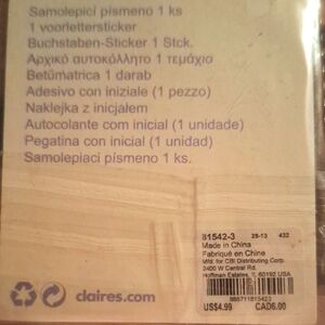 Claire's Alphabet Sticker Pack